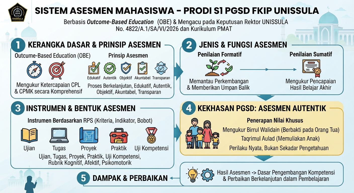 Infografis Asesmen Prodi S1 Pendidikan Guru Sekolah Dasar FKIP UNISSULA