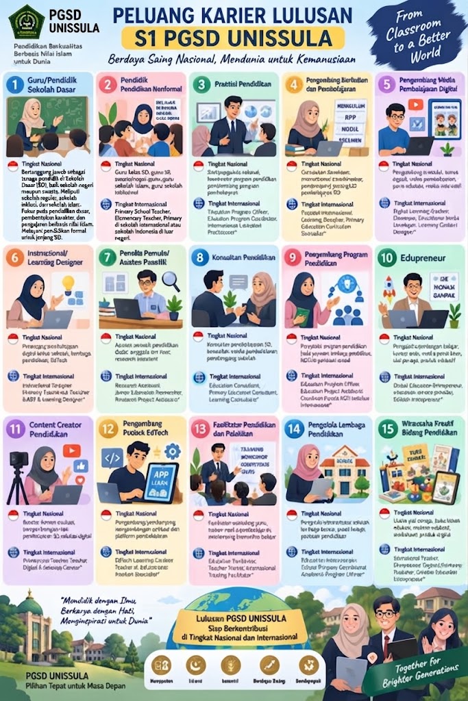 Infografis Profil Lulusan PGSD UNISSULA